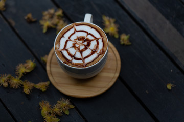 Backgrounds of Latte coffee.