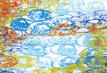 Art Abstract Background. Hand painting on paper.