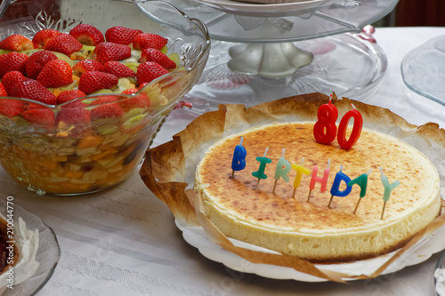 Gateau D Anniversaire Pour Les 80 Ans Wall Mural Wallpaper Murals Jonathan