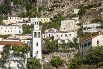 dhermi traditional village view in southern albania