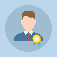 Businessman with Award Ribbon
