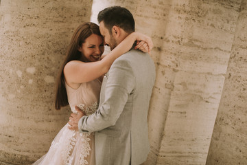 Wedding couple in Vatican, Rome, Italy