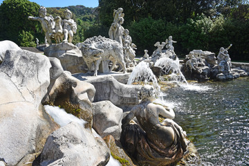 Fototapeta na wymiar Royal Palace Garden in Caserta, Italy.