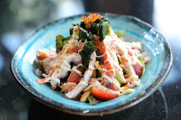 Seafood salad in japanese food style