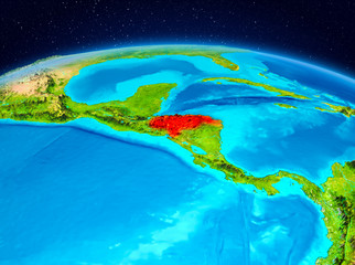 Obraz na płótnie Canvas Honduras from orbit