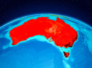 Australia from orbit