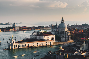 Fototapeta premium Venice canals and boats, Italy