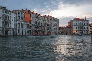 Venice canals and boats, Italy