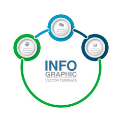 Vector infographic template for diagram, graph, presentation, chart, business concept with 3 options.