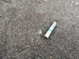 Cigarettes that are pumped to the floor are dirty, the concept of drugs and clean.