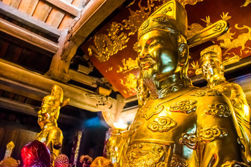 Mysterious temple of Trang An Unesco Landscape in Ninh Binh in Vietnam