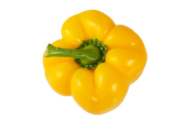 Sweet yellow  pepper isolated on white background