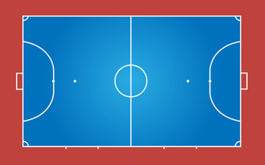 Vector of  blue  futsal court