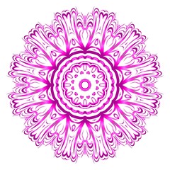 Mandala Style Vector Color Shapes. Abstract design. Fantastic decoration for fashion, holiday card, relax illustration