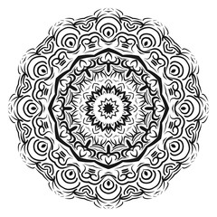Flower mandala. Printable package decorative elements. Coloring page template. It is fantastic vector illustrations