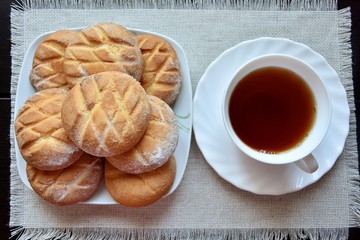 curd cookies with tea