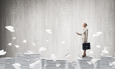 Successful confident business woman in suit.
