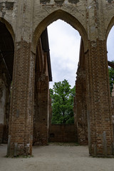 Naklejka premium View of the ruins of Tartu Cathedral, completed in 16th century, in Tartu Estonia