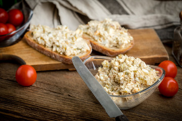 Mackerel fish paste.