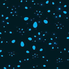 Abstract calm blue vector with imitation of the night sky with b