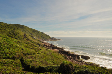 Blue sea of ​​the Brazilian south coast