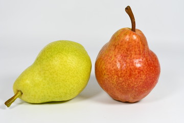 pears on the white background