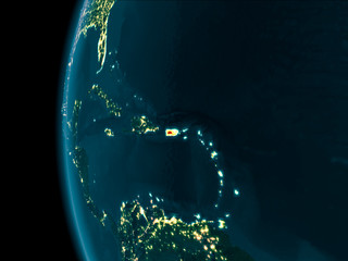 Night view of Puerto Rico