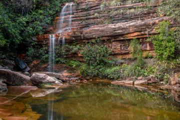 Fototapeta na wymiar Little Waterfall Found Outside the City of Lençois in the State of Bahia, Brazil