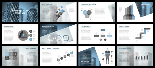 Fototapeta na wymiar Business presentation templates