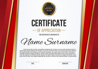Creative vector illustration of stylish certificate template of appreciation award isolated on background. Art design modern winner blank mockup. Abstract concept graphic luxury diploma element