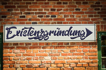 Fototapeta premium Schild 318 - Existenzgründung
