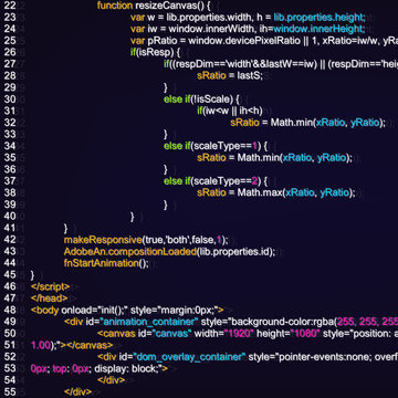 Creative vector illustration of programming HTML code on computer screen isolated on background. Art design website digital page. Program listing view. Abstract concept graphic technology element