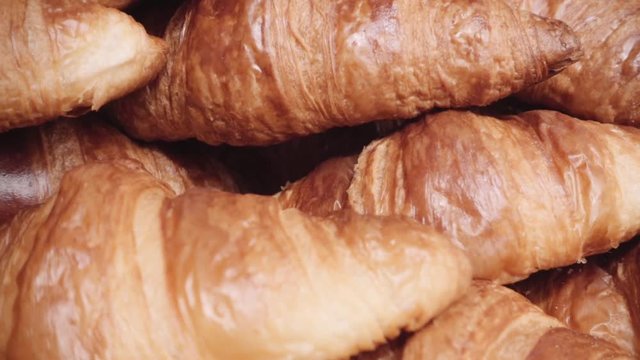 Freshly made croissants served for breakfast
