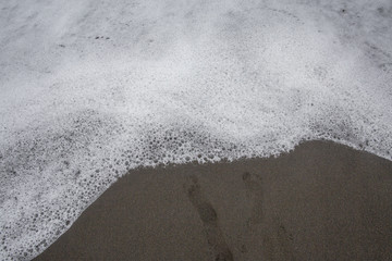 Puerto de la Cruz, Tenerife, Canary Islands - view of the sea and volcanic-sand beach
