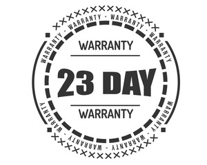 23 day warranty icon vintage rubber stamp guarantee