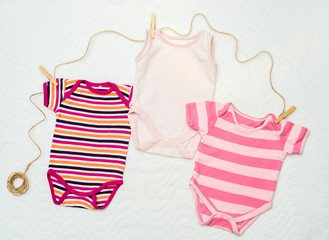 set of clothes for a newborn baby.