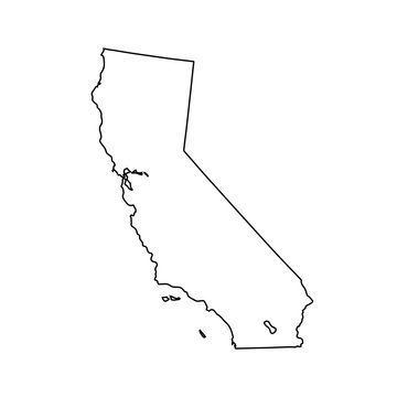 map of California. vector illustration