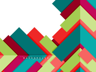 Multicolored abstract geometric shapes, geometry background for web banner