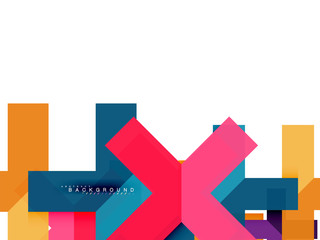 Obraz premium Multicolored abstract geometric shapes, geometry background for web banner
