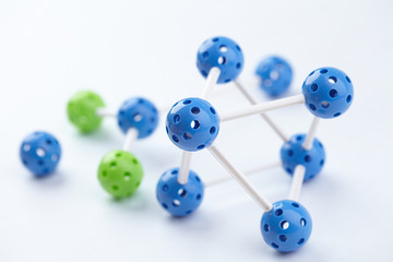 Obraz premium Molecular Structure on white