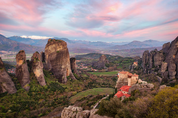 Fototapeta premium Monastery in Meteora, Northern Greece in Spring 2018