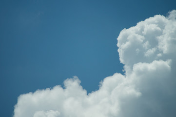 A blue day sky with rare beautiful clouds for the designer's background