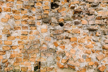 Old grunge brick wall background
