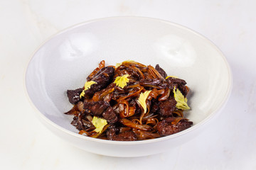 Soba with beef