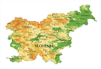 Slovenia physical map - 210069944