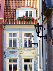 Romantische Gasse in Riga