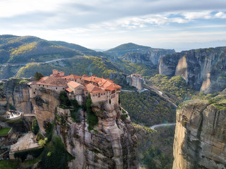 Fototapeta na wymiar Monastery in Meteora, Northern Greece in Spring 2018