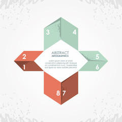 abstract infographics with numbers sketches vector illustration