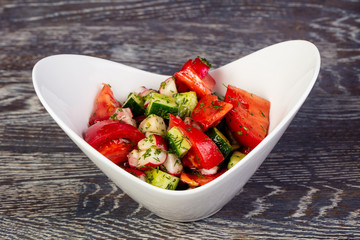 Appetizing vegetable salad