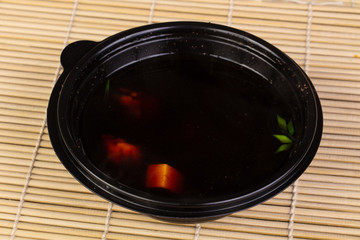 Delicious suimono soup